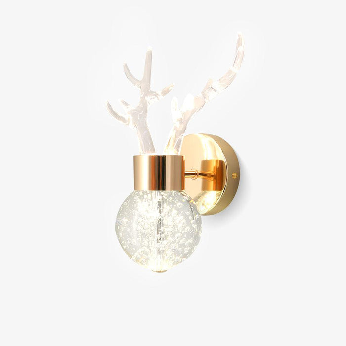 Timber Lampe Murale en Cristal de Cerf de Luxe Postmoderne