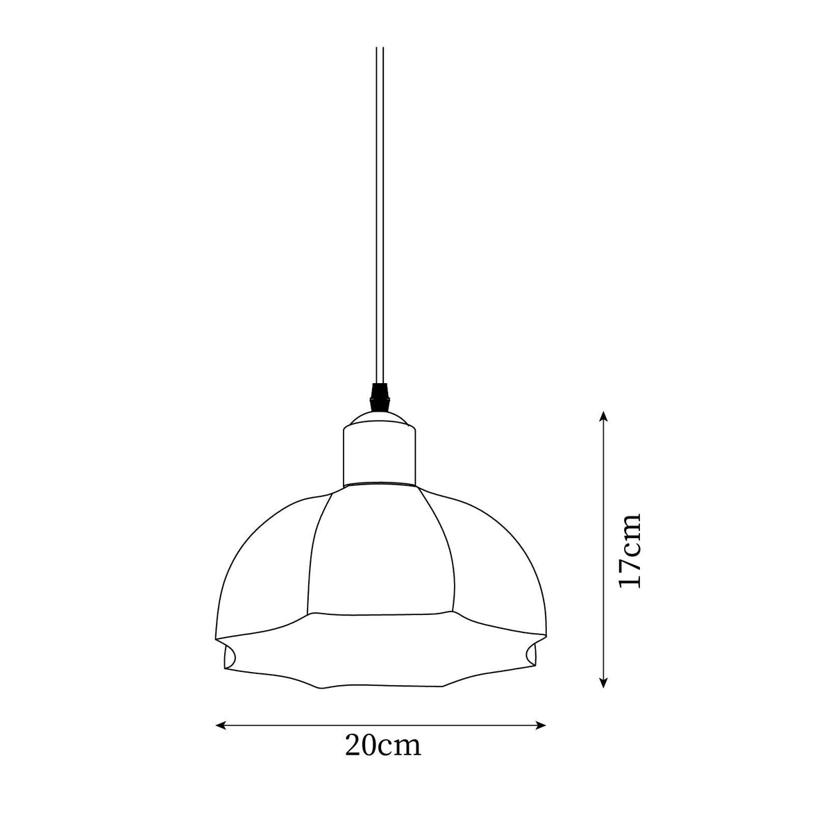 Livex Suspension en Acrylique en Forme de Corne