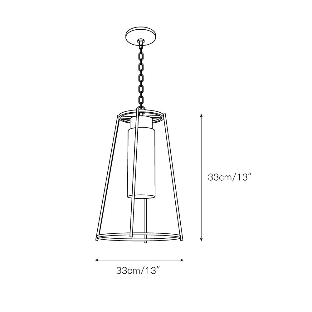 Vasilora Suspension Extérieur Vintage Industrielle En Métal Et Verre