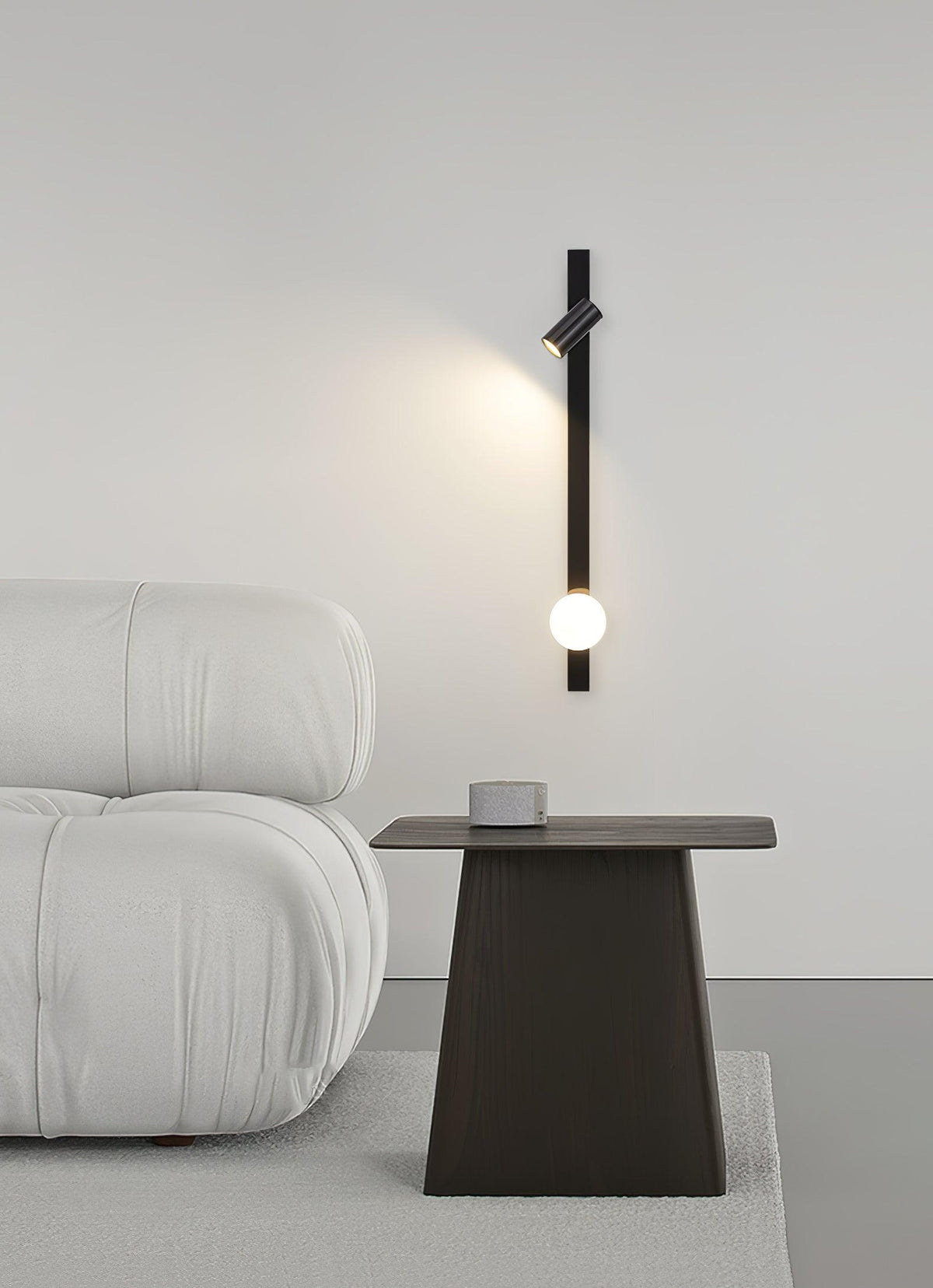 Evlaeiel Long Arm Plug-in Brass Glass Wall Light