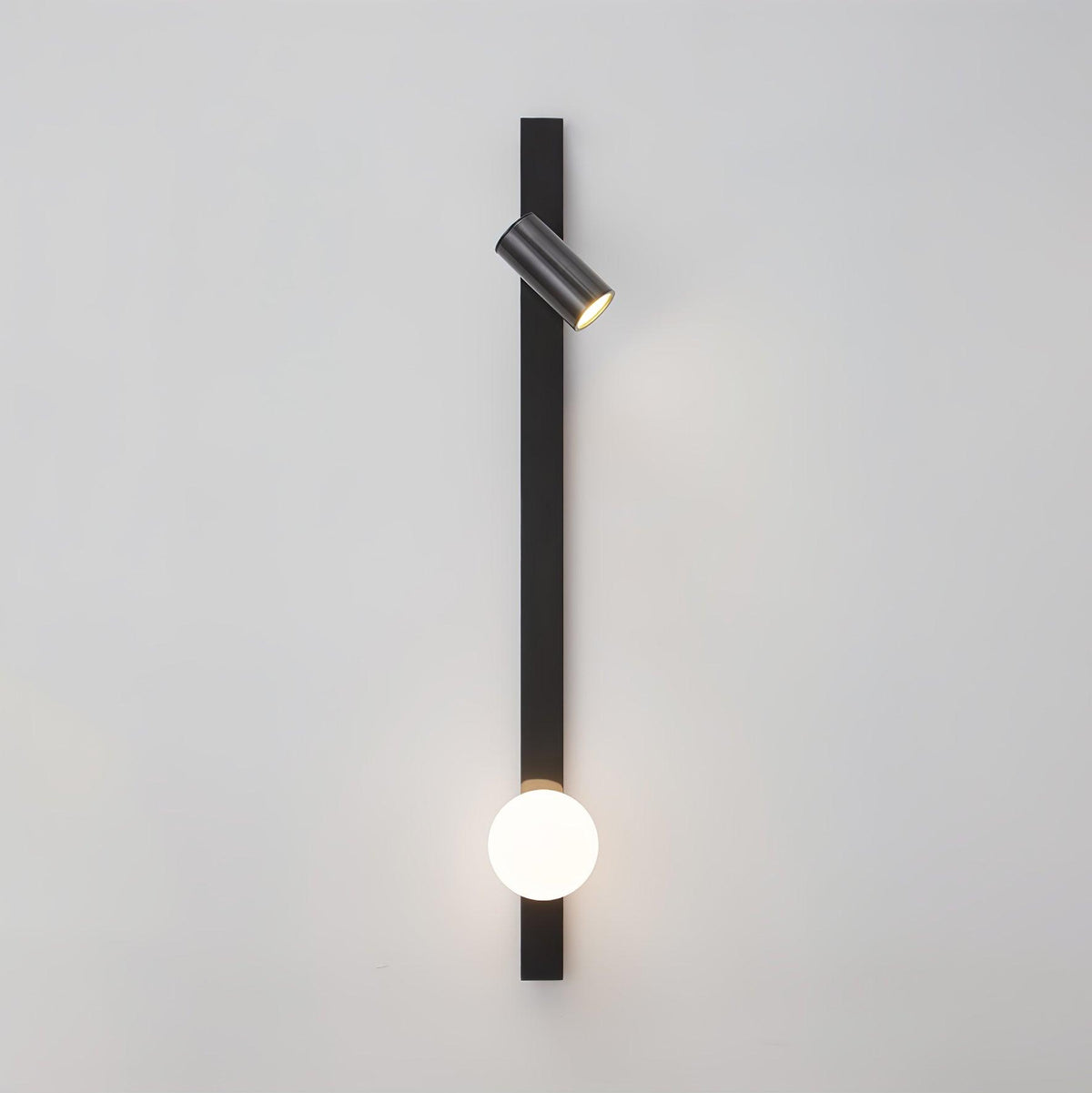 Evlaeiel Long Arm Plug-in Brass Glass Wall Light