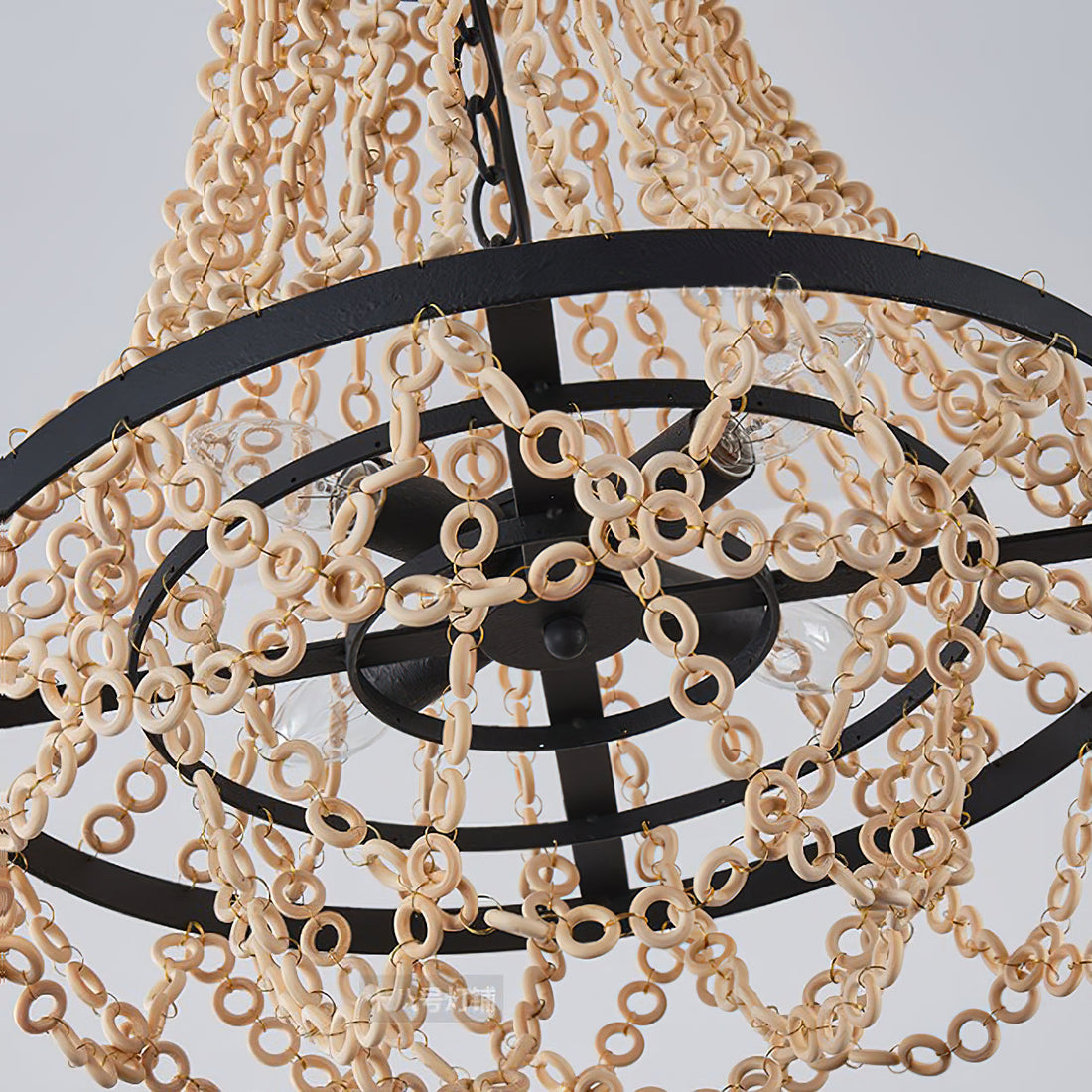 Vevyniel Lustre En Métal Et Bois De Luxe Postmoderne