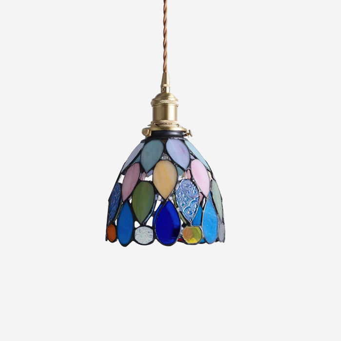 Tiffany Suspension en Verre Effet Mosaïque