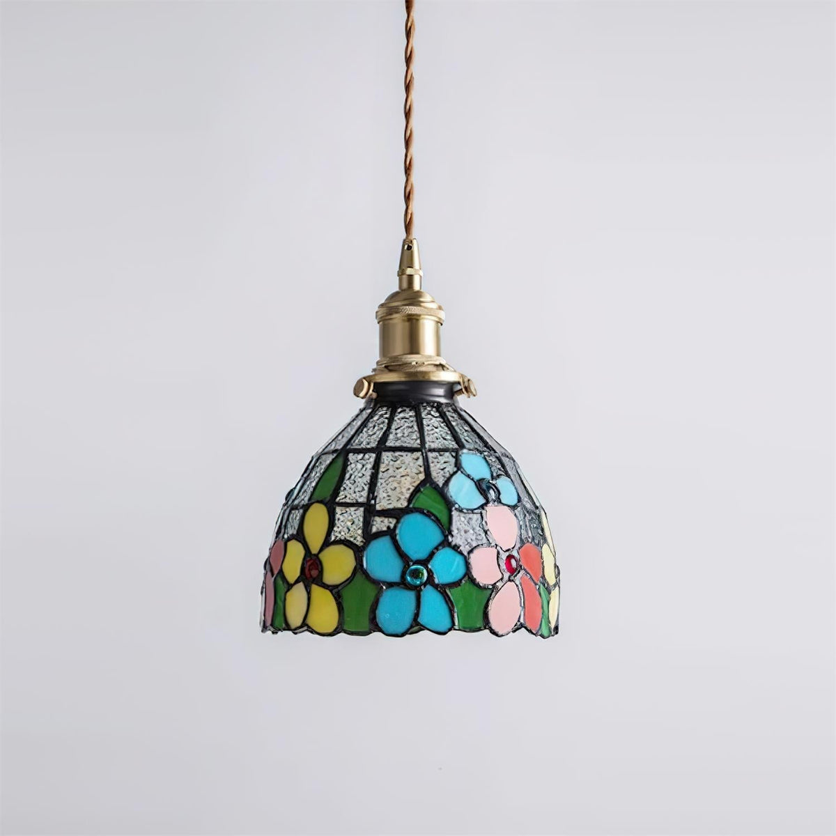 Tiffany Suspension en Verre Effet Mosaïque