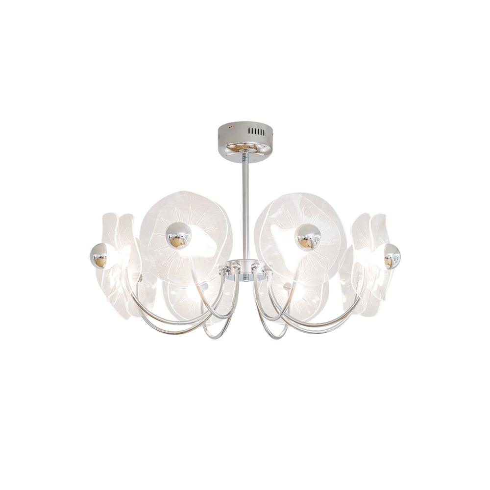 Lotus Lustre Lustre Verre Courbé Élégant Moderne