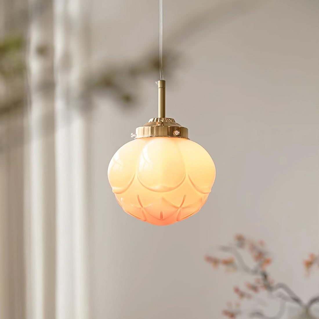 Blaze Suspension Abat-jour Fleur en Verre