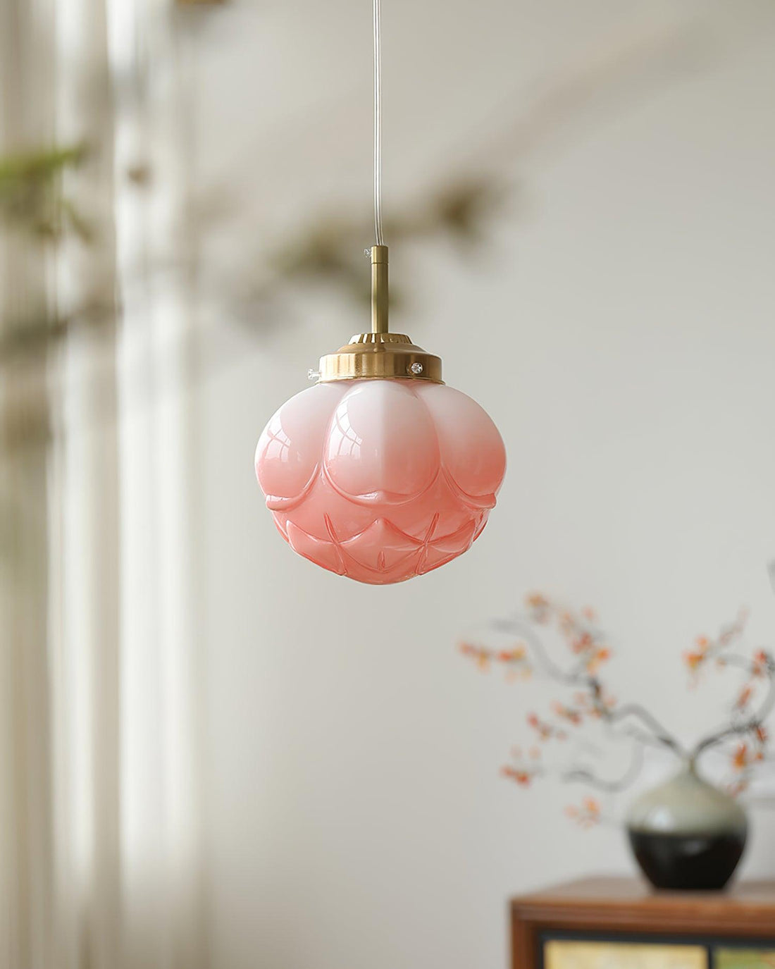 Blaze Suspension Abat-jour Fleur en Verre