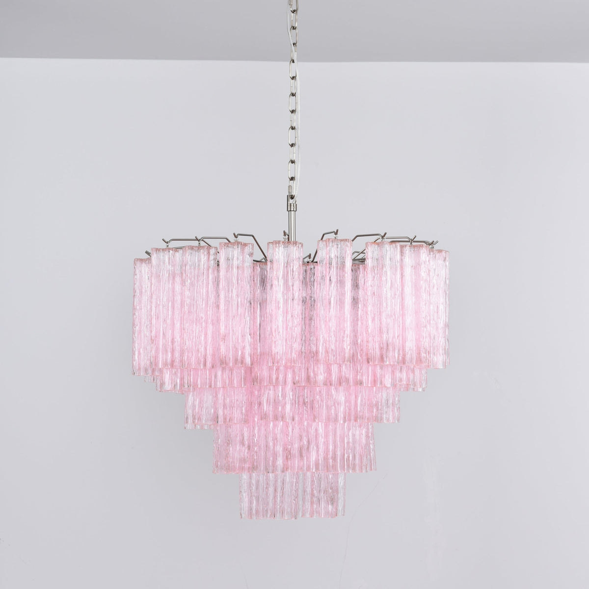 Aurora Lustre Rose Verre Multi-Étage Romantique