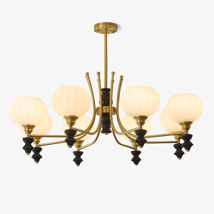 Zavenen Lustre Vintage Élégant en Laiton et Bois
