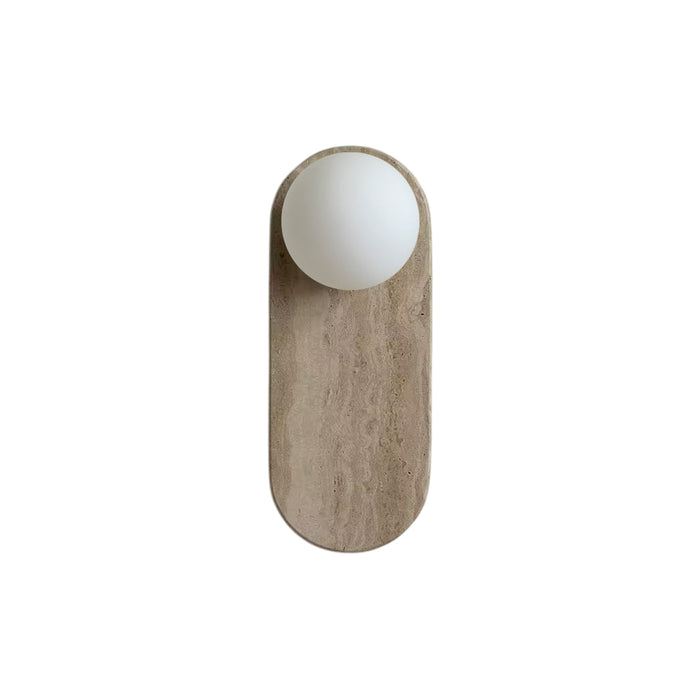 Viphaor Applique Murale Travertin Beige Verre Minimaliste Moderne