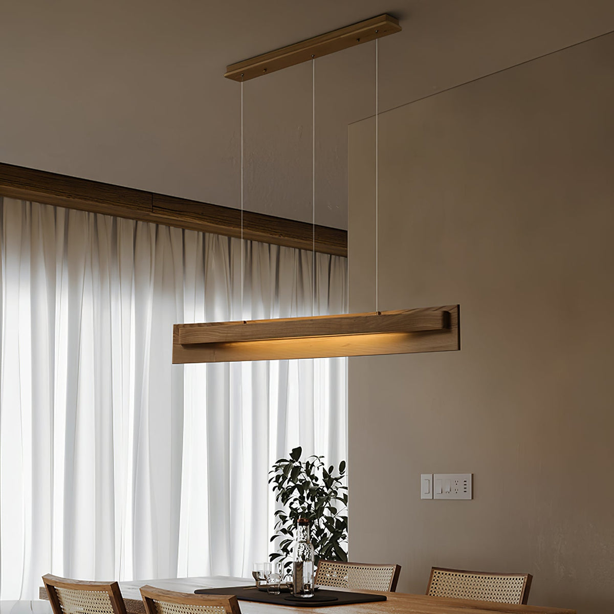 Zaraeyra Suspension en Bois Minimaliste