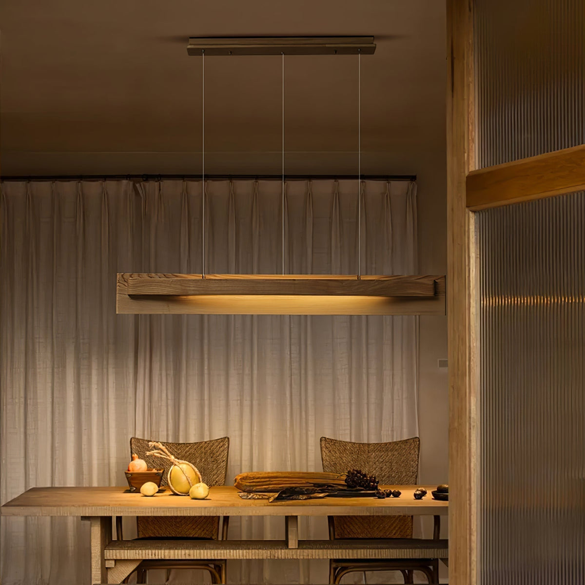 Zaraeyra Suspension en Bois Minimaliste