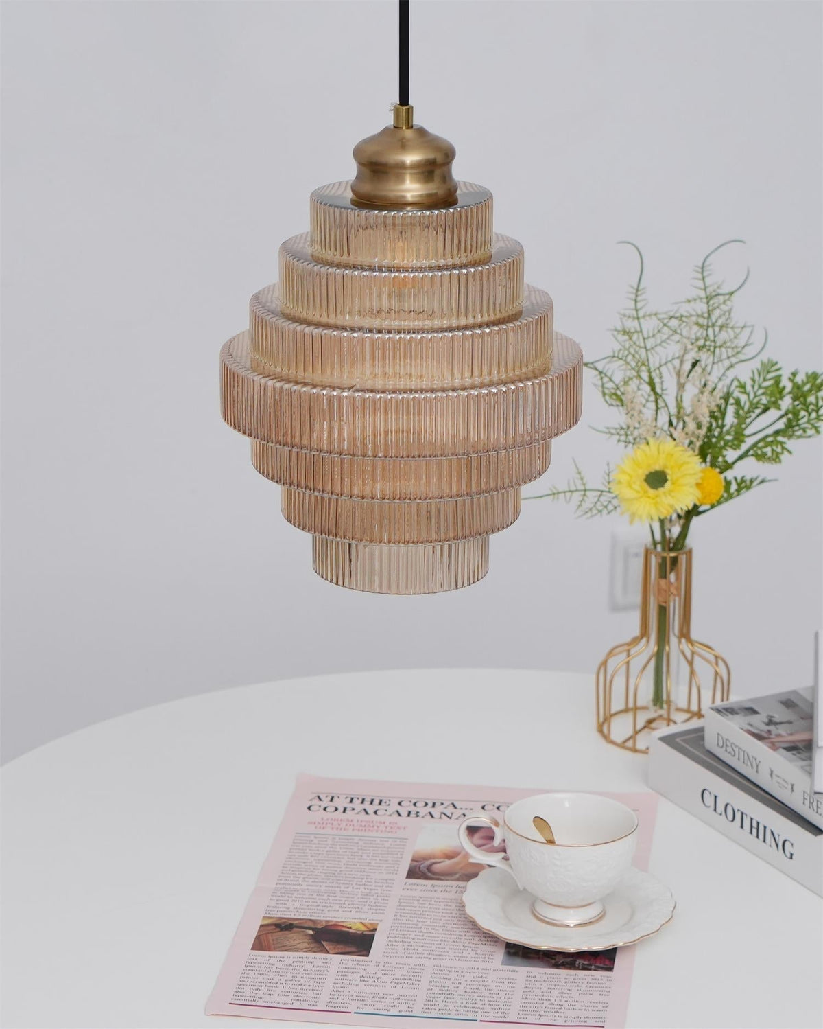Amara Suspension en Verre Minimaliste