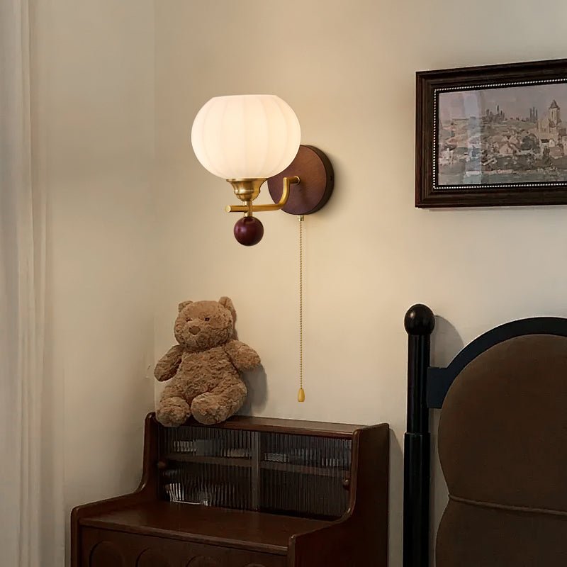 Bobble Applique Murale en Verre et Bois Premium