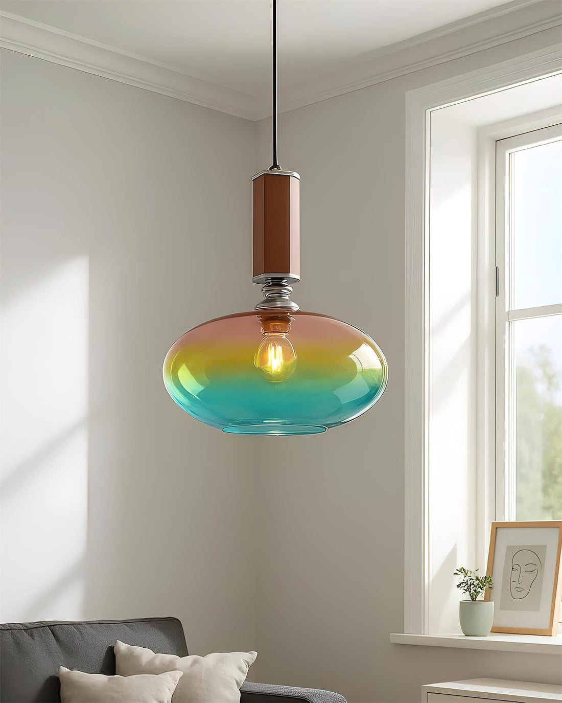 Lumia Suspension en Verre Dégradé Pastel