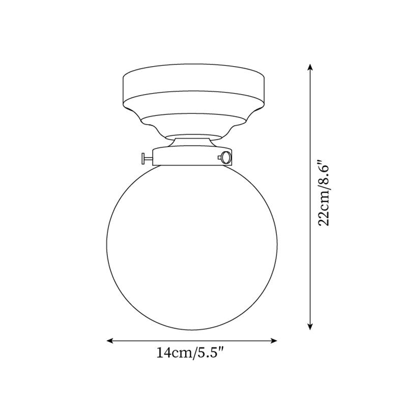Pavo Plafonnier Verre Transparent Abat-jour Globe