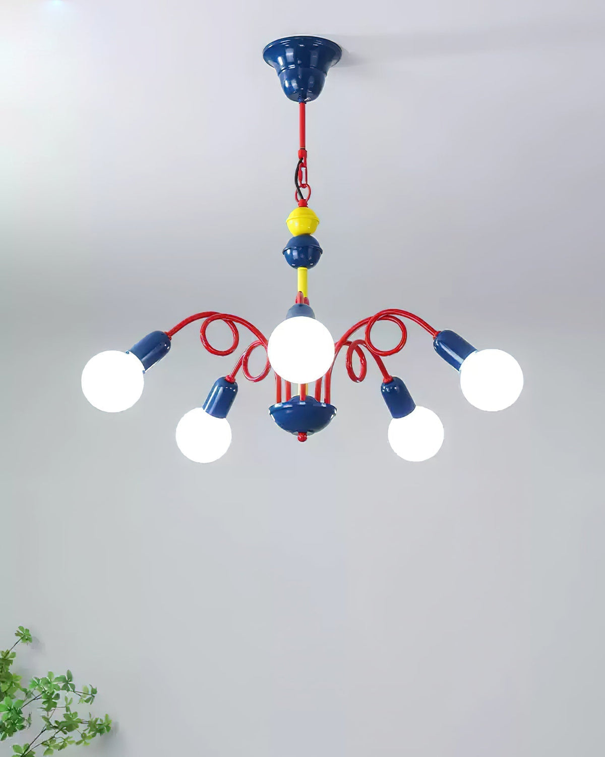 Luminosa Lustre Rouge Bleu Ludique Joyeux