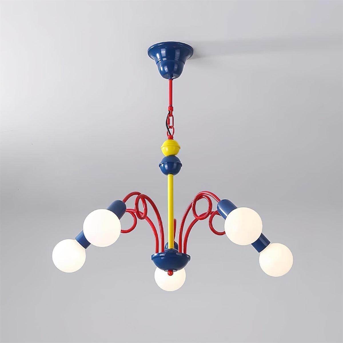 Luminosa Lustre Rouge Bleu Ludique Joyeux