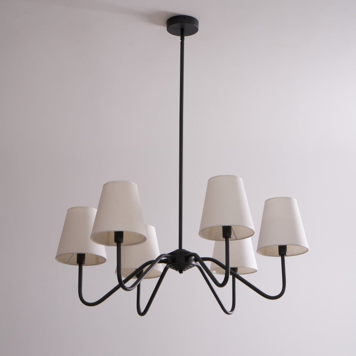 Aurvarira Lustre Classique Noir en Tissu Lumos