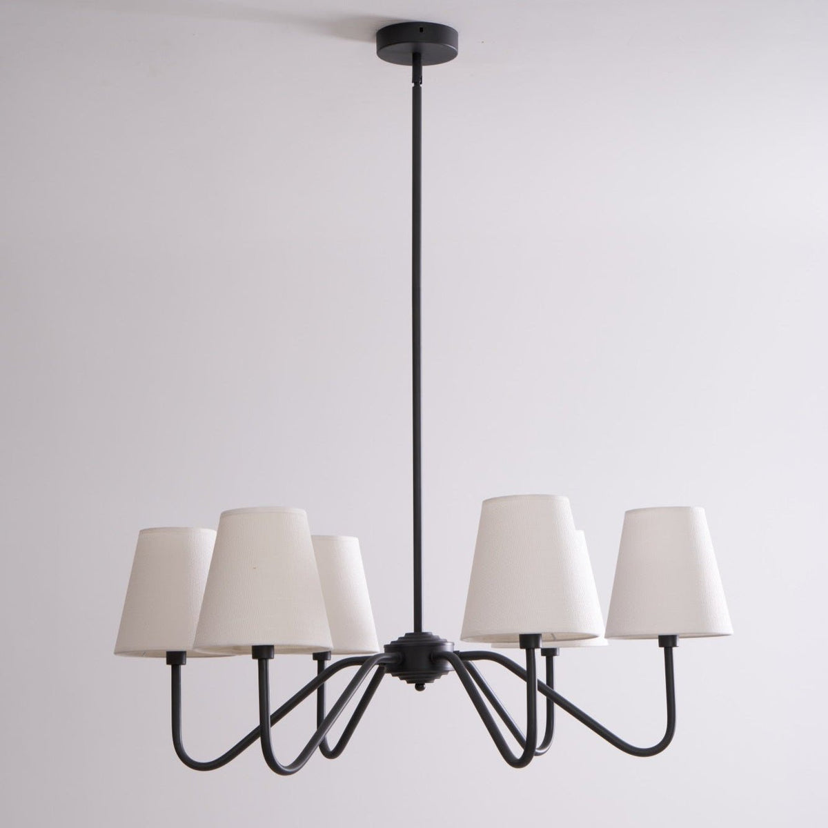 Aurvarira Lustre Classique Noir en Tissu Lumos