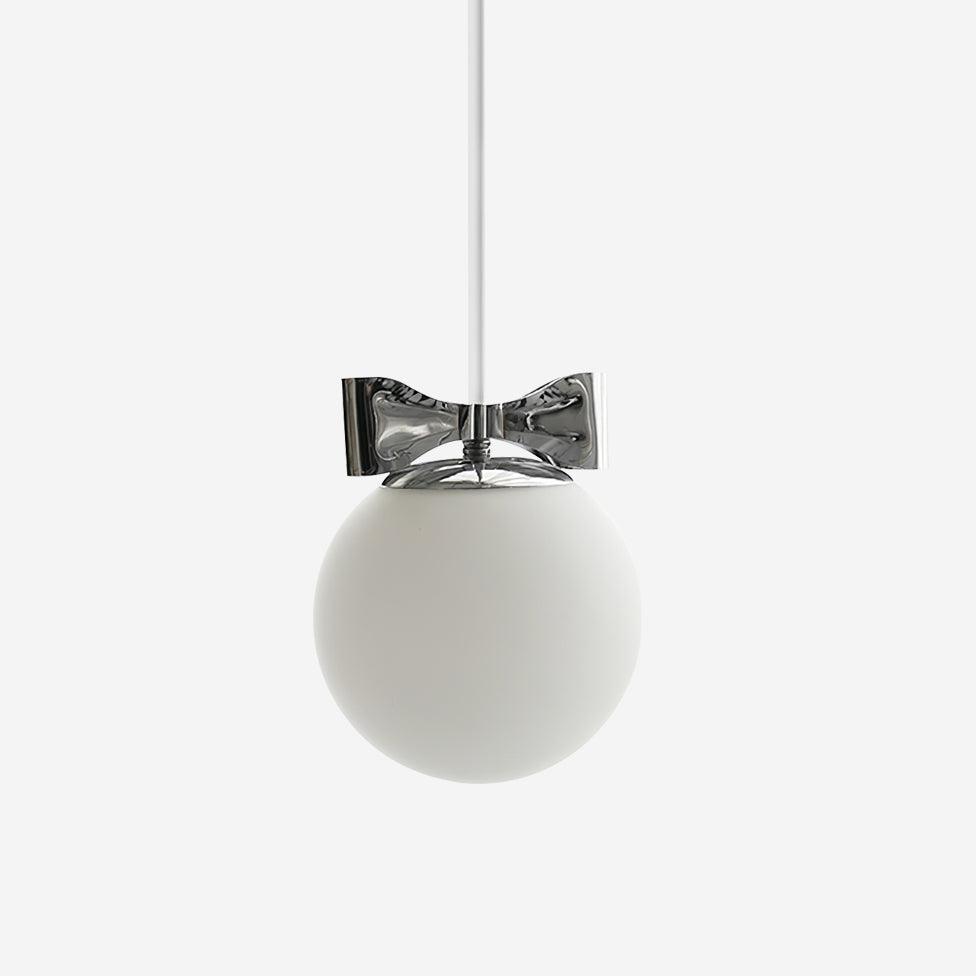 Luna Lampe Suspendue Globe en Verre Accent Chromé Minimaliste