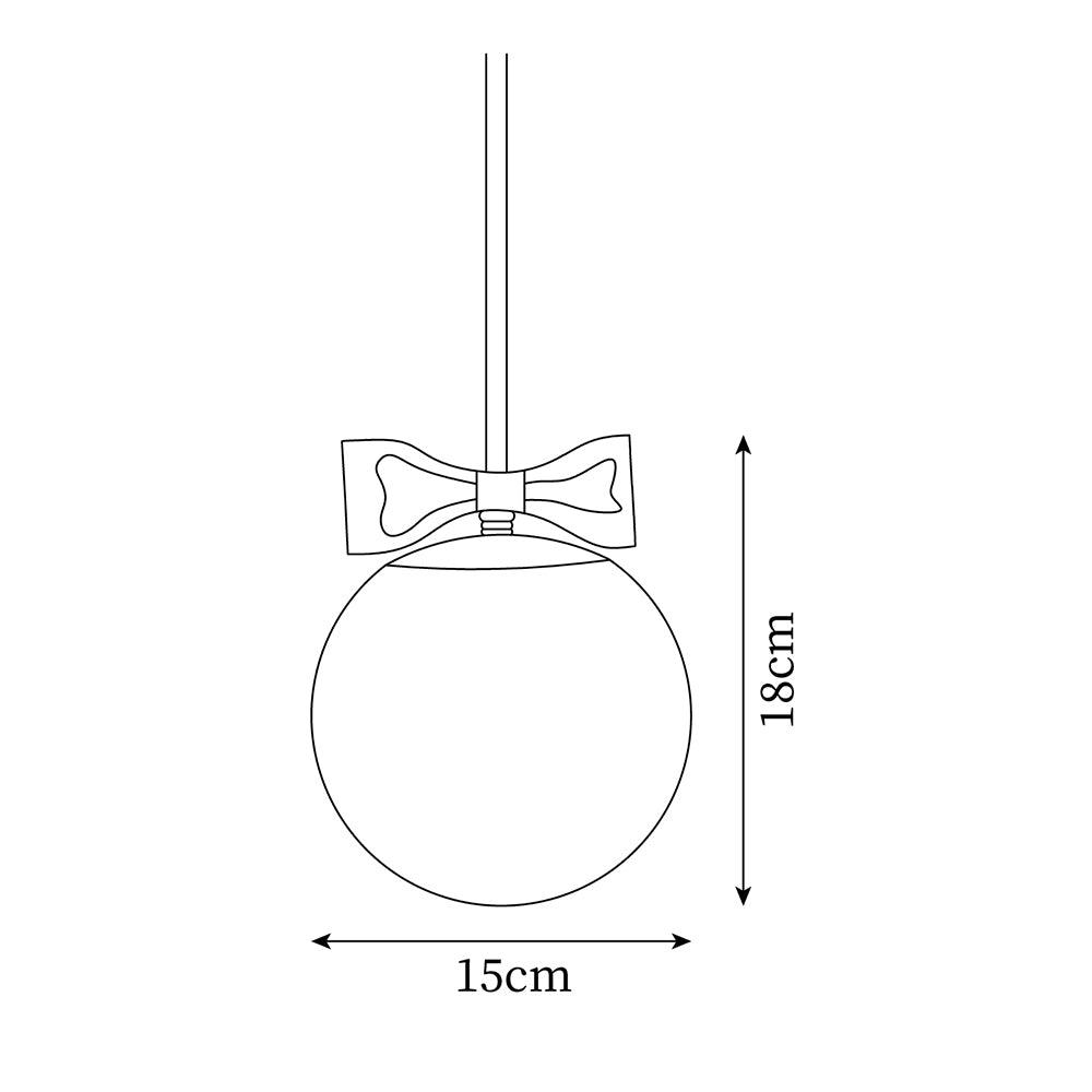 Luna Lampe Suspendue Globe en Verre Accent Chromé Minimaliste