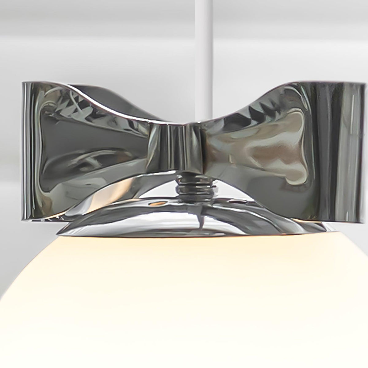 Luna Lampe Suspendue Globe en Verre Accent Chromé Minimaliste