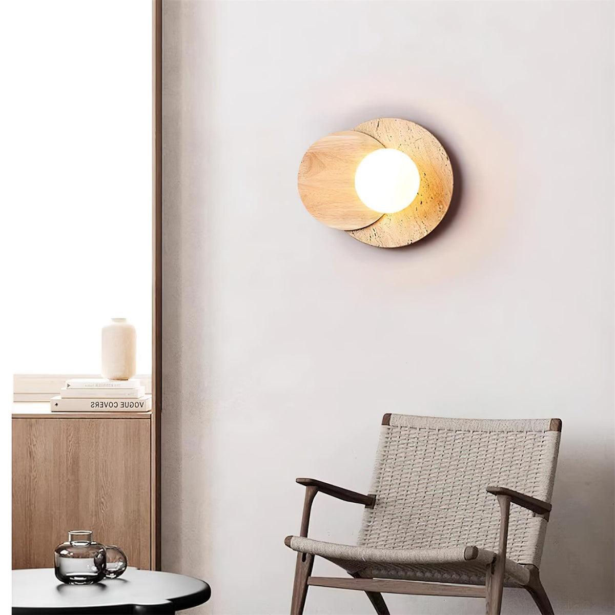 Zelirir Applique Murale Minimaliste en Travertin