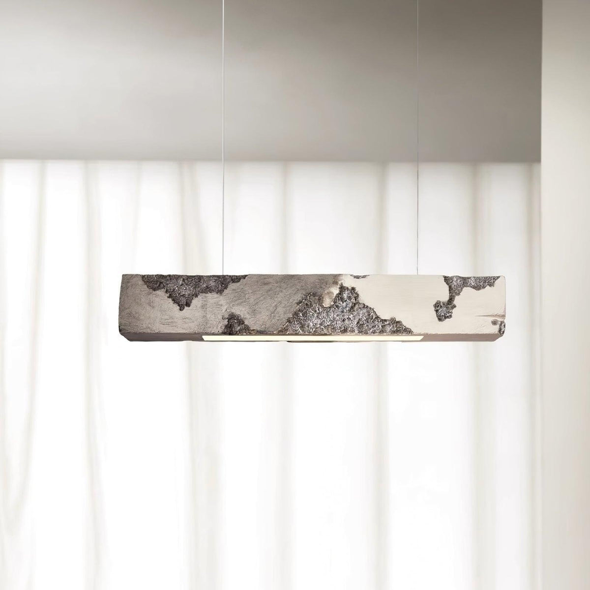 Lunar Gleam Suspension Texturée Minimaliste Céleste