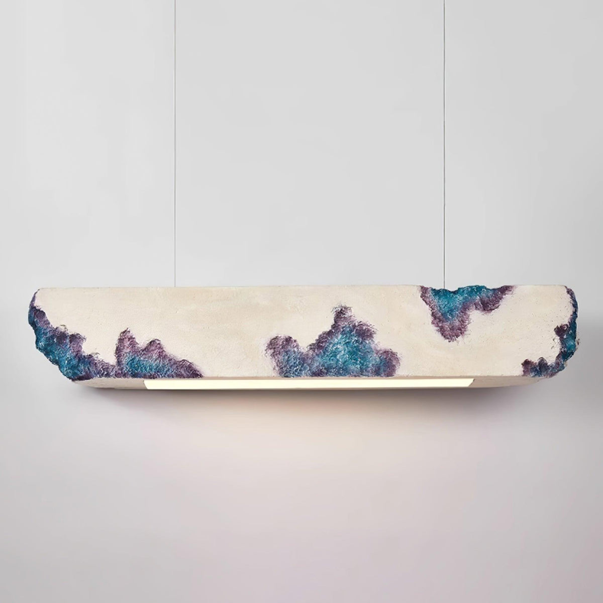Lunar Gleam Suspension Texturée Minimaliste Céleste