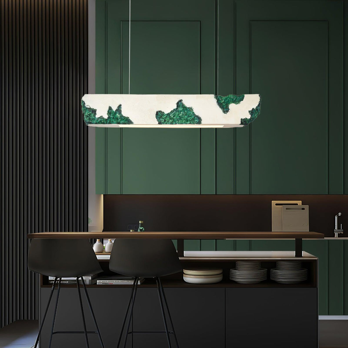 Lunar Gleam Suspension Texturée Minimaliste Céleste