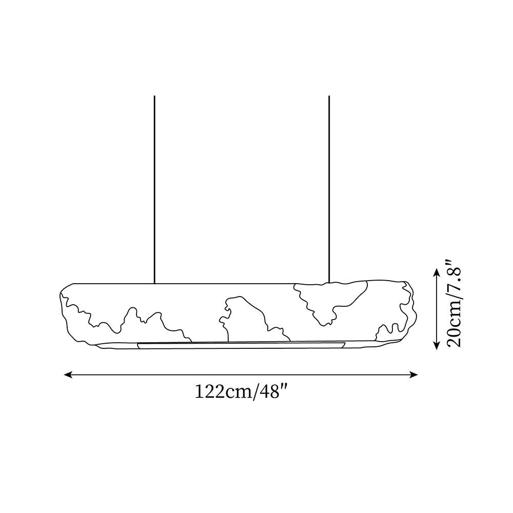 Lunar Gleam Suspension Texturée Minimaliste Céleste