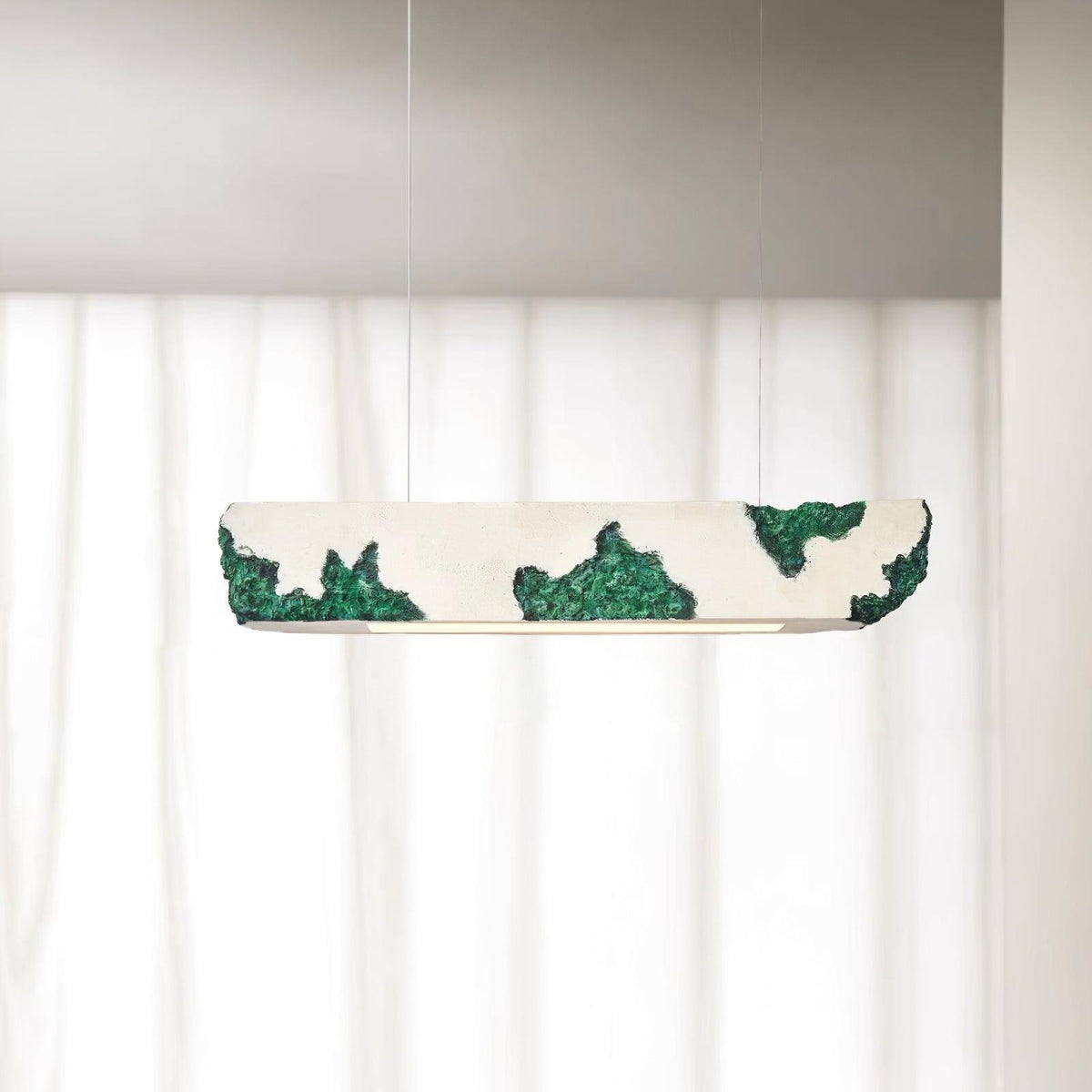 Lunar Gleam Suspension Texturée Minimaliste Céleste