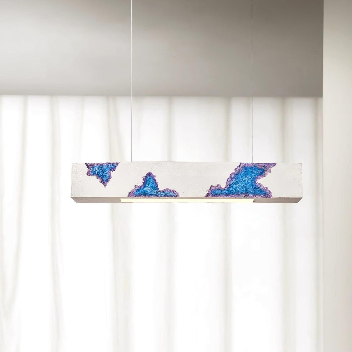 Lunar Gleam Suspension Texturée Minimaliste Céleste