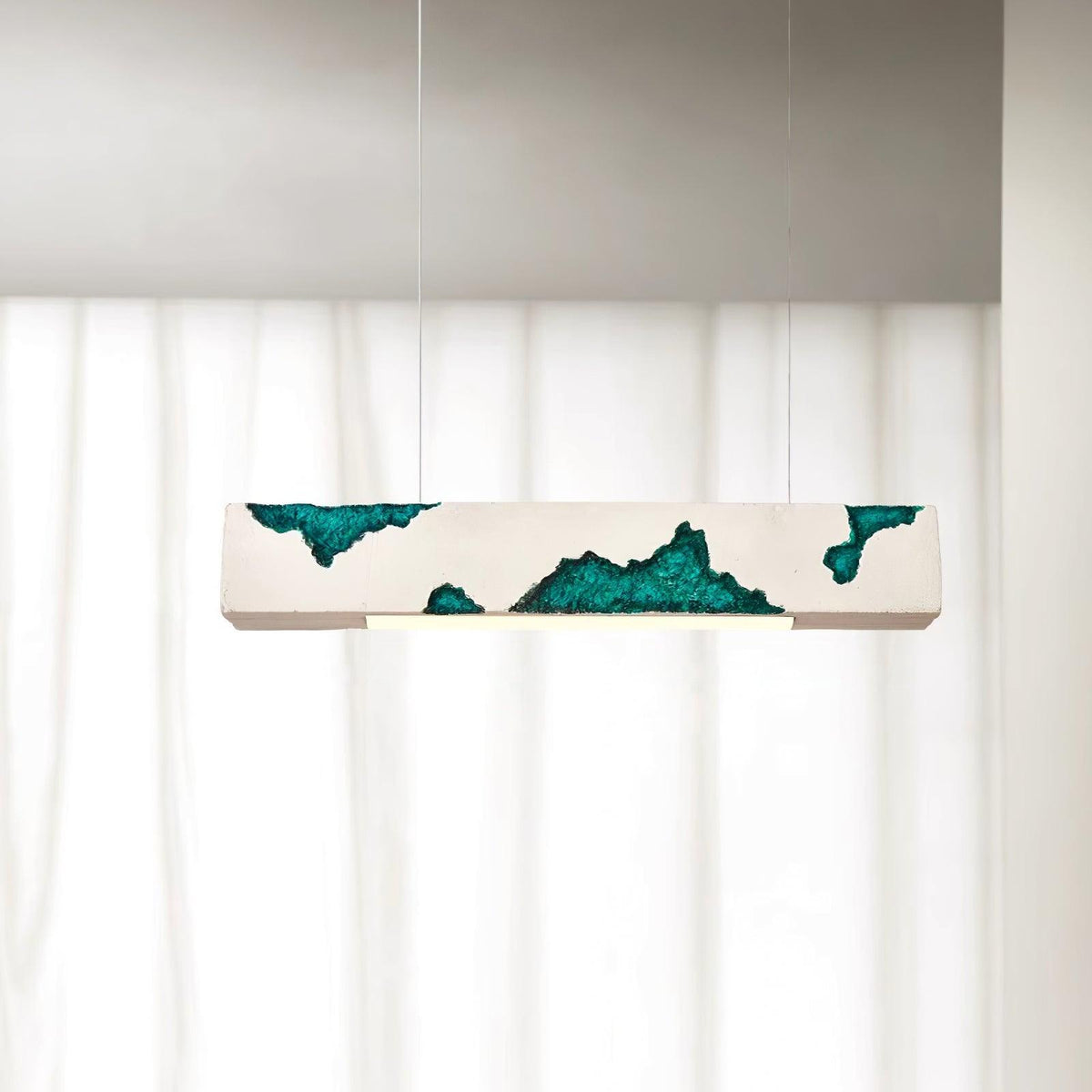 Lunar Gleam Suspension Texturée Minimaliste Céleste