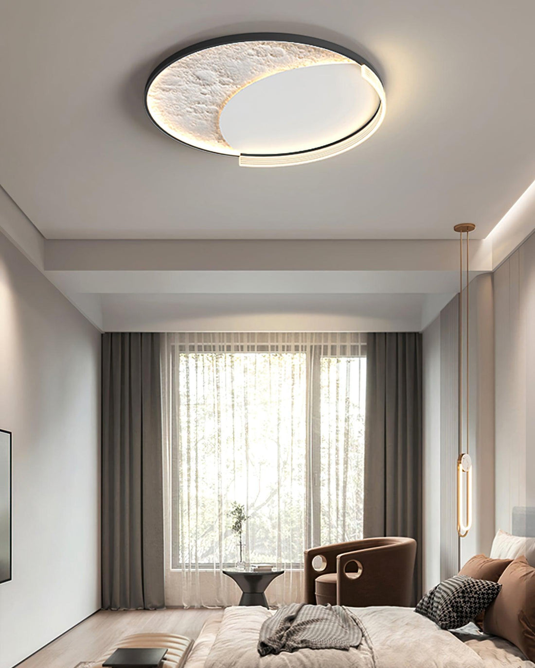 Syvine Plafonnier LED lunaire Nordic Art