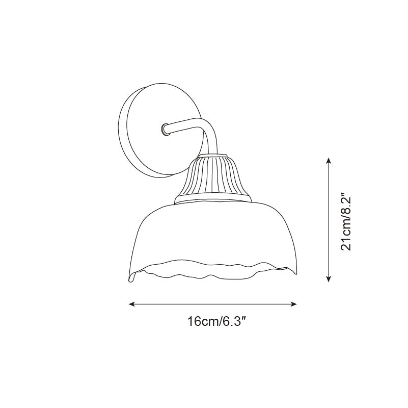 Lunara Applique Murale Abat-jour en Verre Moderne