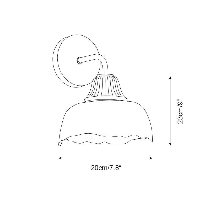 Lunara Applique Murale Abat-jour en Verre Moderne