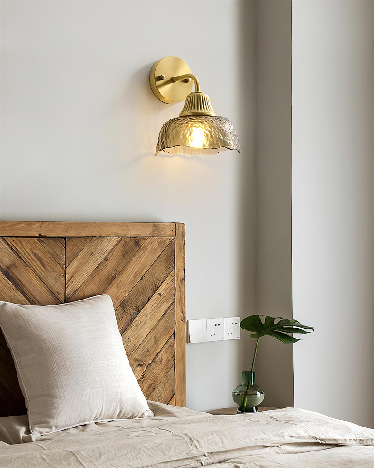 Lunara Applique Murale Abat-jour en Verre Moderne