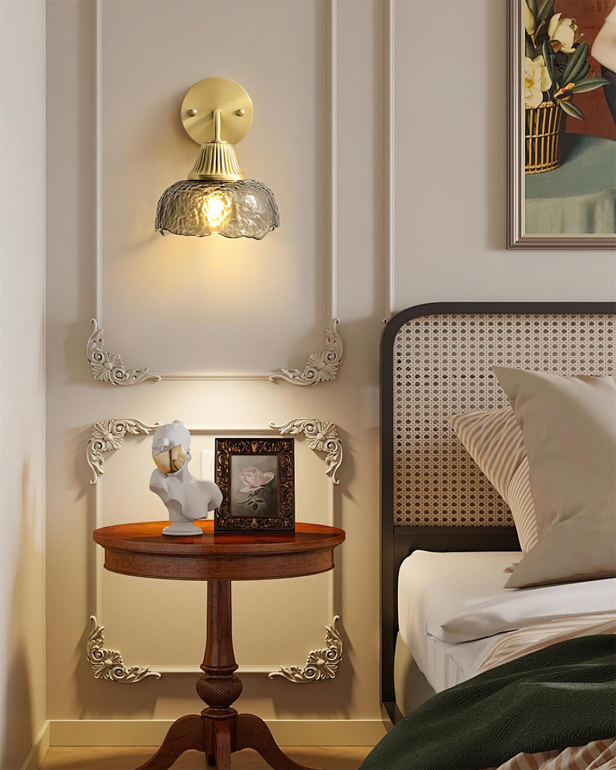 Lunara Applique Murale Abat-jour en Verre Moderne