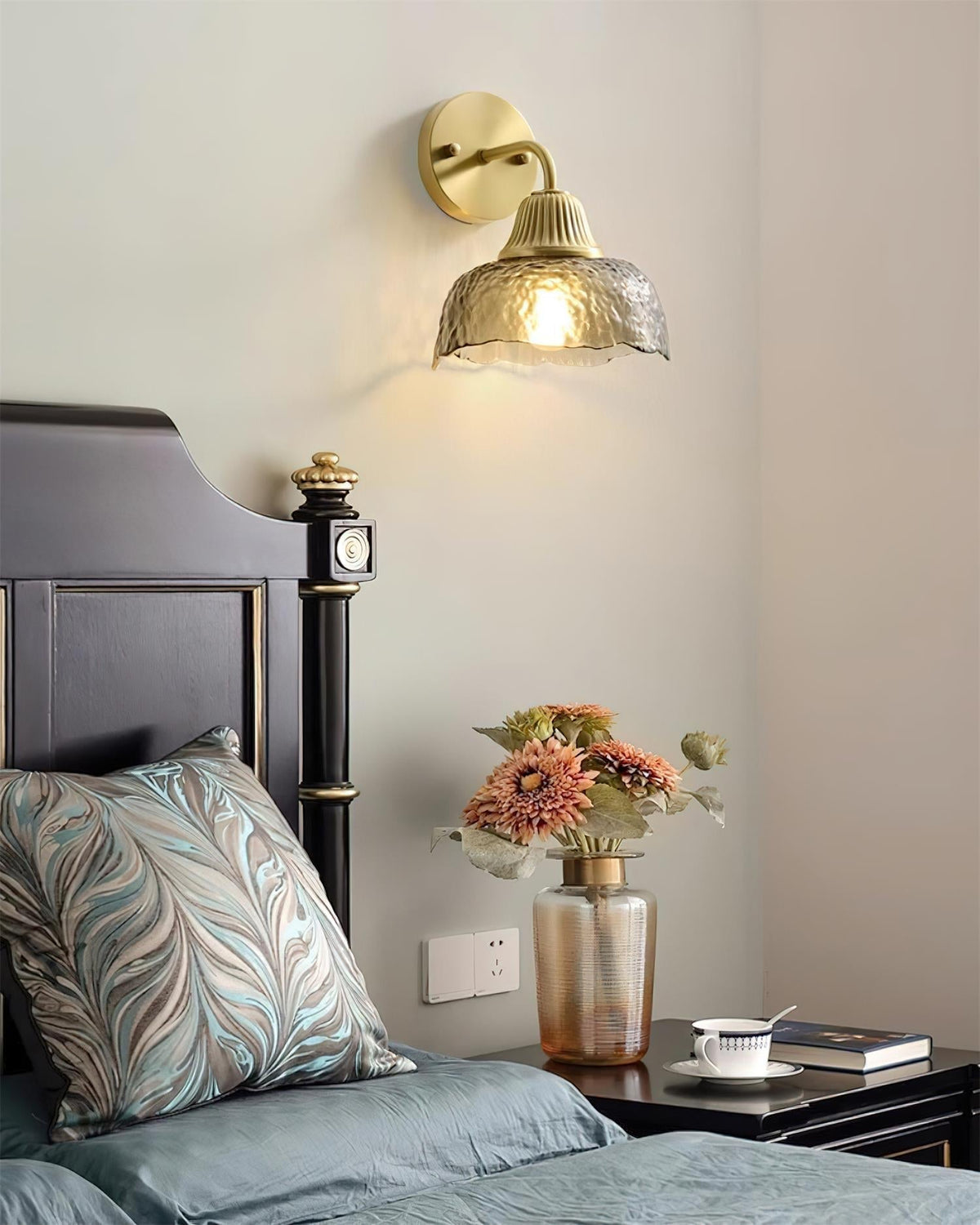 Lunara Applique Murale Abat-jour en Verre Moderne