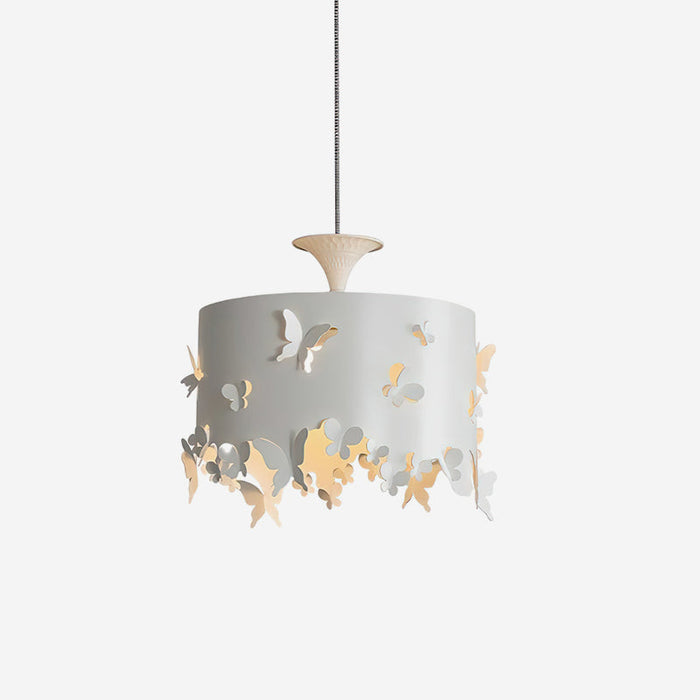 Papillon Suspension en Acier Blanc