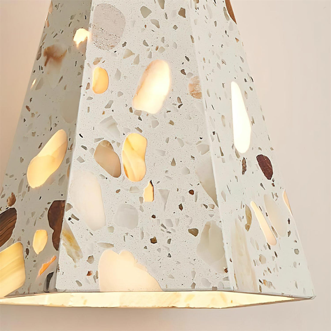 Lunette Suspension Terrazzo Sculptural Lumineuse