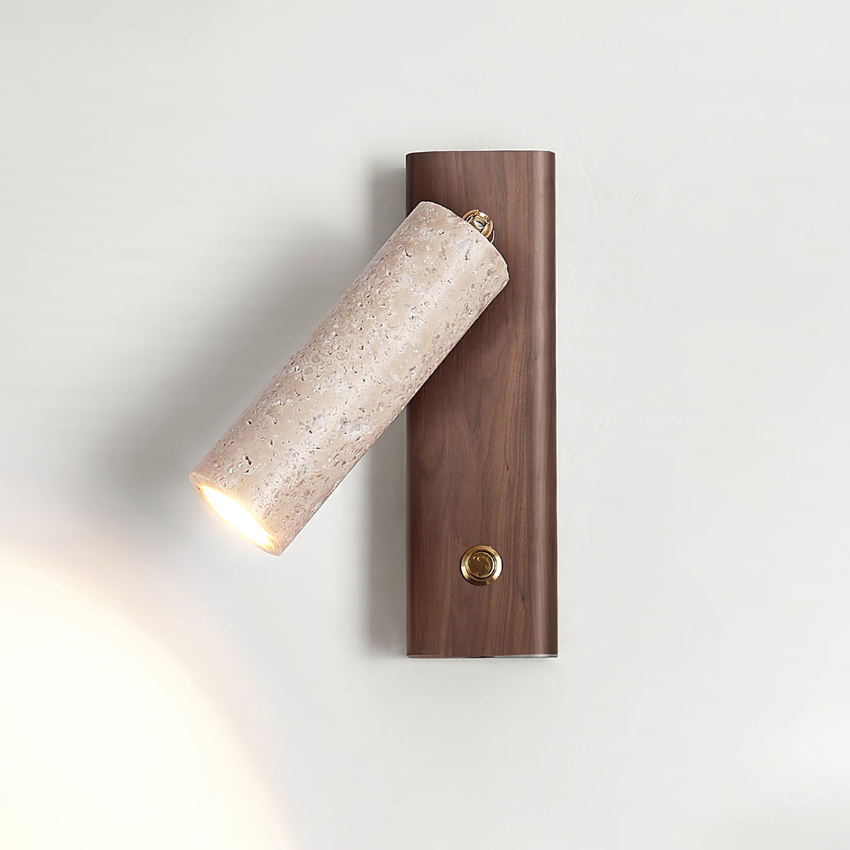 Ornoria Applique Murale Cylindrique en Travertin