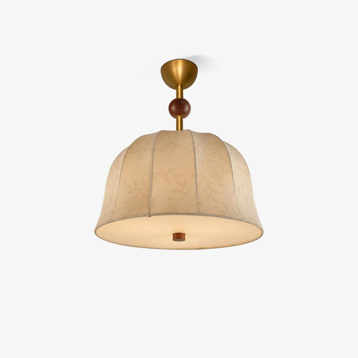 Spheris Plafonnier en tissu et bois pour des intérieurs chaleureux et élégants
