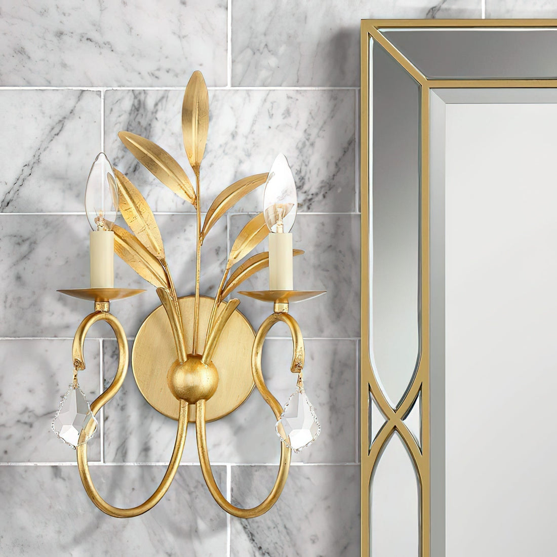 Zerinos Applique Murale Laiton Cristal Créativité Individuelle
