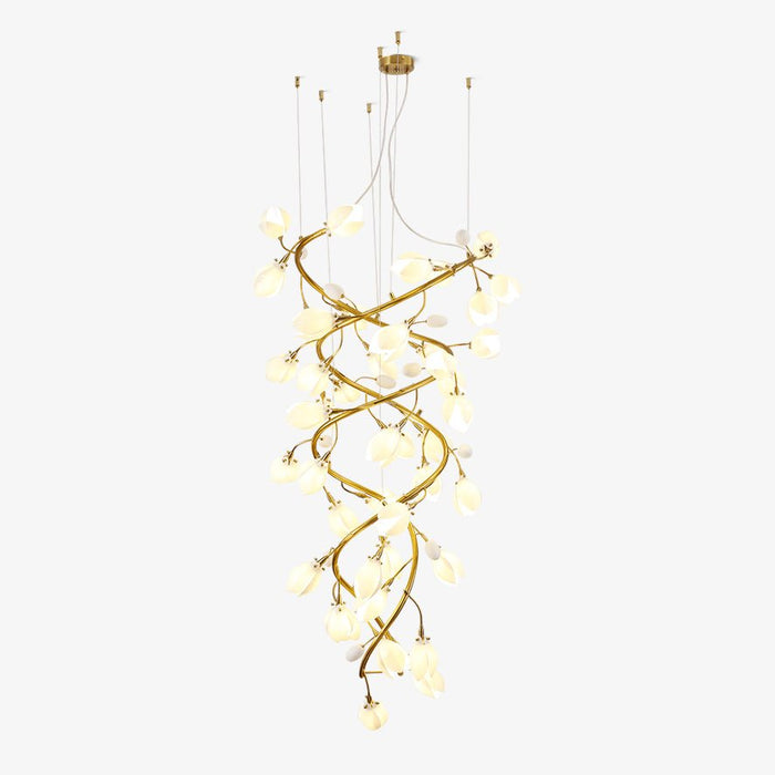 Evene Lustre Spirale Céramique Laiton
