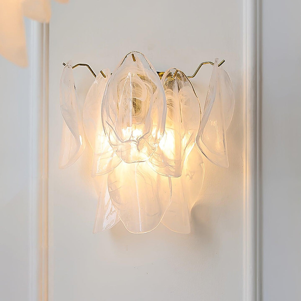 Evelo Lustra Applique Murale Verre Pétale