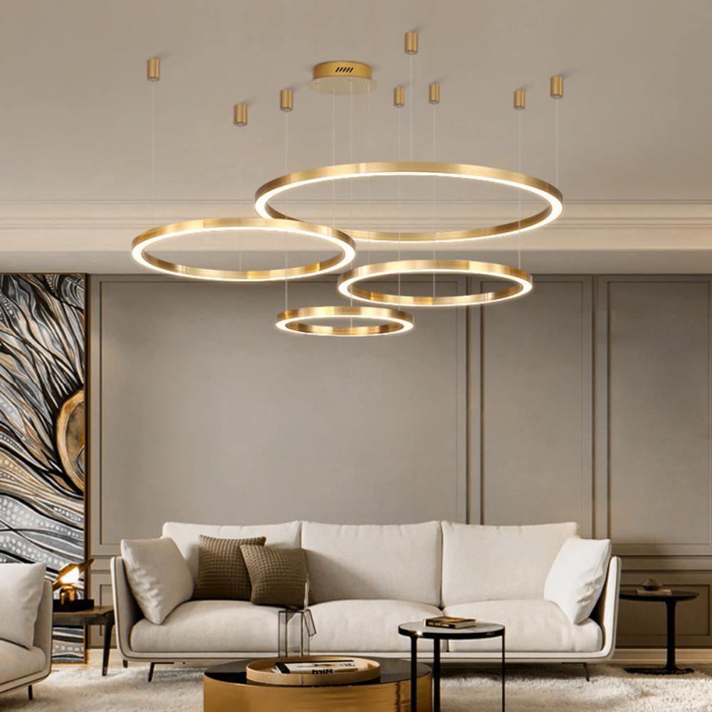 Lustra Suspension Dorée Moderne