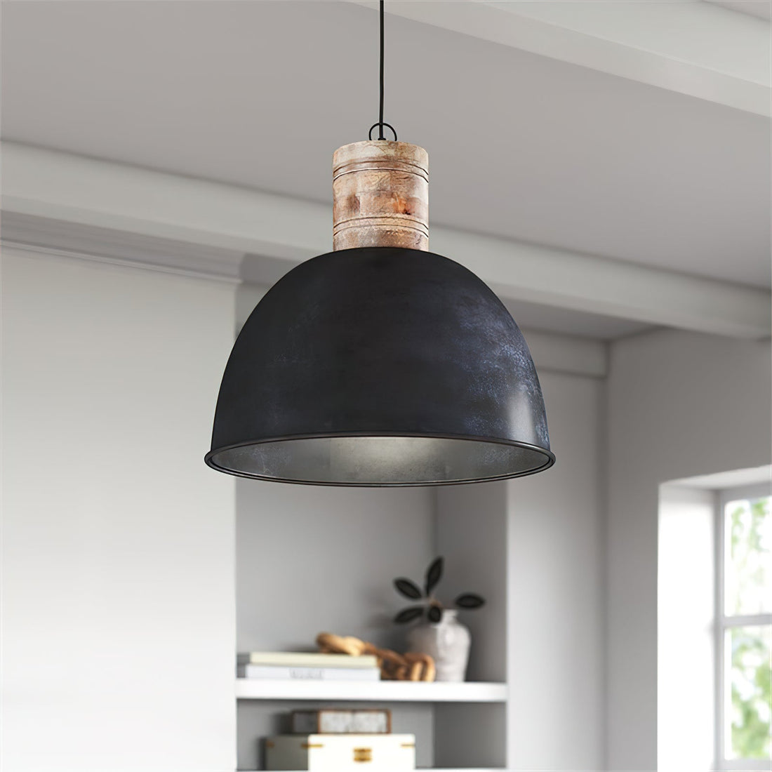 Ilshaos Suspension Bois Métal Industriel Vintage